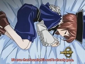 Rating: Safe Score: 0 Tags: 1girl bed bed_sheet blue_dress brown_hair closed_eyes dress hat image long_sleeves lying on_side short_hair solo souseiseki white_legwear User: admin