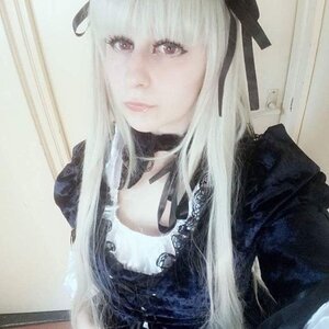 Rating: Safe Score: 0 Tags: 1girl bangs black_ribbon choker closed_mouth lips looking_at_viewer photo portrait ribbon solo suigintou traditional_media upper_body white_hair User: admin