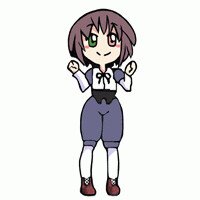 Rating: Safe Score: 0 Tags: 1girl brown_hair full_body green_eyes image long_sleeves pantyhose shoes short_hair simple_background solo souseiseki standing white_legwear User: admin