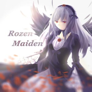 Rating: Safe Score: 0 Tags: 1girl black_wings dress flower frills hairband image long_hair long_sleeves looking_at_viewer red_eyes rose silver_hair smile solo suigintou wings User: admin