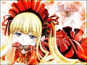 Rating: Safe Score: 0 Tags: 1girl auto_tagged blonde_hair blue_eyes bonnet bow bowtie dress flower frills green_bow hands_on_own_face image long_hair long_sleeves looking_at_viewer red_dress rose shinku solo User: admin