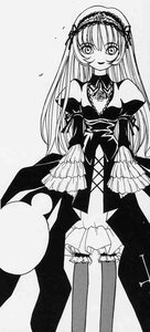 Rating: Safe Score: 0 Tags: 1girl dress flower frills greyscale hairband image lolita_fashion lolita_hairband long_hair long_sleeves looking_at_viewer monochrome solo suigintou very_long_hair User: admin