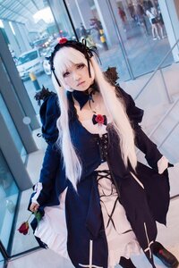 Rating: Safe Score: 0 Tags: 1girl blurry depth_of_field dress flower gothic_lolita hairband long_hair photo red_flower red_rose rose solo solo_focus standing suigintou User: admin