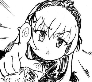 Rating: Safe Score: 0 Tags: 1girl bangs blush dress eyebrows_visible_through_hair frilled_hairband greyscale hair_between_eyes hairband image long_hair looking_at_viewer monochrome rose simple_background solo suigintou white_background User: admin