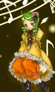 Rating: Safe Score: 0 Tags: 1girl ahoge bow dress drill_hair frills full_body green_eyes green_hair hair_ornament heart_hair_ornament image kanaria long_sleeves smile solo standing twin_drills wide_sleeves wings User: admin