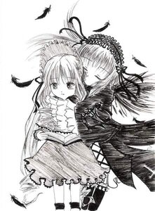 Rating: Safe Score: 0 Tags: 2girls bird black_feathers black_wings book closed_eyes dress feathered_wings feathers frills greyscale hairband image long_hair long_sleeves monochrome multiple_girls pair ribbon shinku simple_background sleeping standing suigintou very_long_hair white_background wings User: admin