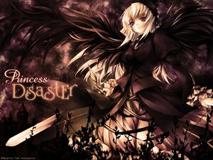 Rating: Safe Score: 0 Tags: 1girl black_dress blonde_hair dress flower frills hairband image long_hair long_sleeves looking_at_viewer puffy_sleeves red_eyes rose solo suigintou very_long_hair wings User: admin