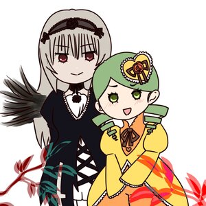 Rating: Safe Score: 0 Tags: 2girls black_wings blush dress flower frills green_eyes green_hair hairband image kanaria long_hair long_sleeves looking_at_viewer multiple_girls open_mouth pair puffy_sleeves red_eyes ribbon simple_background smile suigintou white_background wings User: admin