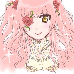 Rating: Safe Score: 0 Tags: 1girl blush closed_mouth flower image kirakishou long_hair looking_at_viewer pink_hair red_flower red_rose rose simple_background smile solo upper_body white_background User: admin