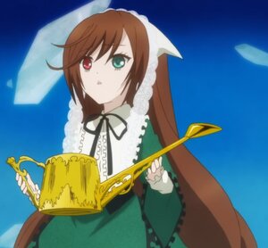 Rating: Safe Score: 0 Tags: 1girl :o brown_hair day dress frills green_dress green_eyes heterochromia image long_hair long_sleeves looking_at_viewer outdoors red_eyes sky solo suiseiseki very_long_hair watering_can User: admin