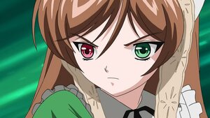 Rating: Safe Score: 0 Tags: 1girl brown_hair face frills frown green_eyes heterochromia image long_hair looking_at_viewer red_eyes serious solo suiseiseki v-shaped_eyebrows User: admin