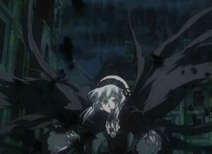 Rating: Safe Score: 0 Tags: 1girl closed_mouth dress hairband image lolita_hairband long_hair long_sleeves solo suigintou wings User: admin