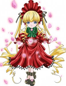 Rating: Safe Score: 0 Tags: 1girl blonde_hair blue_eyes bonnet bow bowtie capelet dress drill_hair flower full_body green_bow heart image long_hair long_sleeves looking_at_viewer petals red_dress rose_petals shinku shoes solo twintails very_long_hair User: admin