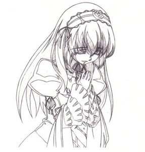 Rating: Safe Score: 0 Tags: 1girl dress frills greyscale hairband image long_hair long_sleeves monochrome ribbon simple_background smile solo suigintou very_long_hair white_background wings User: admin