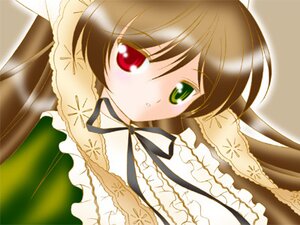 Rating: Safe Score: 0 Tags: 1girl auto_tagged blush brown_hair dress frills green_dress green_eyes heterochromia image long_hair long_sleeves looking_at_viewer red_eyes ribbon solo suiseiseki twintails upper_body User: admin