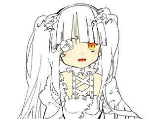 Rating: Safe Score: 0 Tags: 1girl bangs detached_collar dress eyebrows_visible_through_hair flower frills hair_flower hair_ornament image kirakishou long_hair looking_at_viewer open_mouth puffy_sleeves simple_background solo twintails upper_body white_background white_flower User: admin