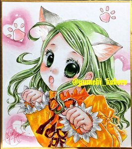 Rating: Safe Score: 0 Tags: 1girl ahoge animal_ears artist_name blush cat_ears colored_pencil_(medium) dated fang green_eyes green_hair image kanaria long_hair long_sleeves marker_(medium) millipen_(medium) pastel_(medium) photo shikishi signature solo traditional_media watercolor_(medium) User: admin