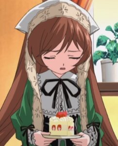 Rating: Safe Score: 0 Tags: 1girl bangs blurry blurry_background blurry_foreground brown_hair cake closed_eyes closed_mouth depth_of_field dress facing_viewer food frills fruit holding image long_hair long_sleeves motion_blur plate ribbon solo strawberry suiseiseki table very_long_hair User: admin
