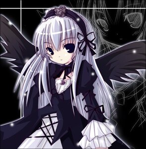 Rating: Safe Score: 0 Tags: 1girl black_ribbon black_wings detached_collar dress expressionless frills gothic_lolita hairband image lolita_fashion lolita_hairband long_hair long_sleeves looking_at_viewer ribbon silver_hair solo suigintou wings User: admin