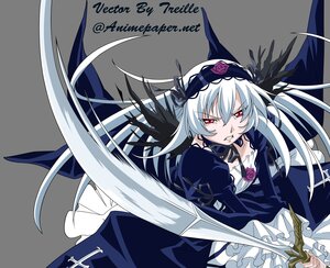 Rating: Safe Score: 0 Tags: 1girl black_wings bow dress flower frilled_sleeves frills hairband image long_hair long_sleeves looking_at_viewer red_eyes ribbon rose silver_hair solo suigintou twitter_username wings User: admin