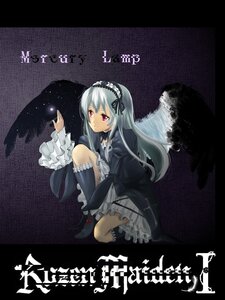 Rating: Safe Score: 0 Tags: 1girl bangs black_legwear black_wings dress feathered_wings feathers flower frilled_sleeves frills full_body hairband image kneehighs lolita_fashion long_hair long_sleeves looking_at_viewer red_eyes ribbon rose silver_hair sitting solo suigintou wings User: admin