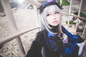 Rating: Safe Score: 0 Tags: 1girl blurry blurry_background blurry_foreground building depth_of_field dress flower gothic_lolita lips lolita_hairband long_hair long_sleeves looking_at_viewer purple_eyes silver_hair solo suigintou upper_body User: admin
