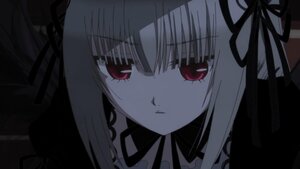 Rating: Safe Score: 3 Tags: 1girl bangs black_ribbon closed_mouth dress expressionless eyebrows_visible_through_hair hair_ribbon image long_hair looking_at_viewer red_eyes ribbon solo suigintou User: admin