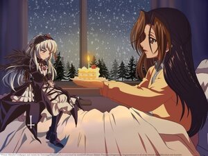 Rating: Safe Score: 0 Tags: 2girls boots brown_eyes brown_hair dress image kakizaki_megu long_hair long_sleeves multiple_girls night night_sky silver_hair sky solo star_(sky) starry_sky suigintou wings User: admin