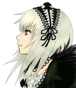 Rating: Safe Score: 0 Tags: 1girl bangs black_ribbon detached_collar eyebrows_visible_through_hair flower frills from_side hairband image long_hair profile ribbon rose silver_hair simple_background solo suigintou white_background wings User: admin