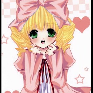 Rating: Safe Score: 0 Tags: 1girl argyle argyle_background blonde_hair blush bow checkered checkered_background checkered_floor dress green_eyes heart hina_ichigo hinaichigo image long_sleeves looking_at_viewer one_eye_closed open_mouth pink_bow pink_dress short_hair smile solo star_(symbol) tile_floor tiles upper_body User: admin