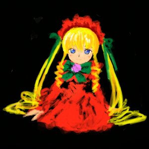 Rating: Safe Score: 0 Tags: 1girl black_background blonde_hair blue_eyes bow bowtie dress flower full_body green_bow image long_hair long_sleeves looking_at_viewer red_dress rose shinku simple_background solo twintails very_long_hair User: admin