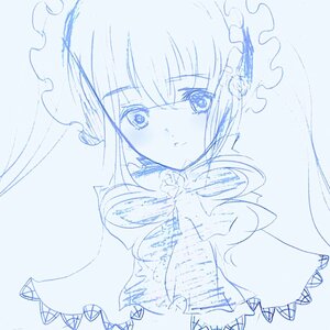 Rating: Safe Score: 0 Tags: 1girl bangs blue_theme blush closed_mouth eyebrows_visible_through_hair frills image long_hair looking_at_viewer monochrome shinku sketch solo upper_body User: admin