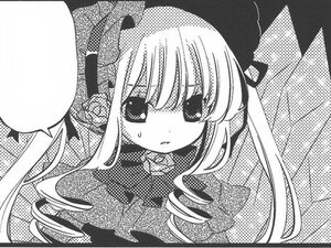 Rating: Safe Score: 0 Tags: 1girl blush chain-link_fence dress fence greyscale halftone halftone_background image long_hair looking_at_viewer monochrome shinku solo twintails User: admin