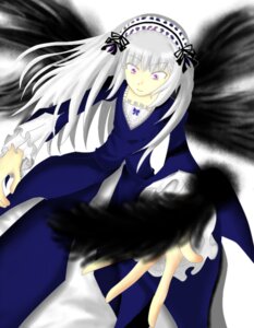 Rating: Safe Score: 0 Tags: 1girl bangs black_wings blurry blurry_foreground depth_of_field dress frilled_sleeves frills hairband image lolita_hairband long_hair long_sleeves looking_at_viewer motion_blur pink_eyes silver_hair solo suigintou very_long_hair wings User: admin