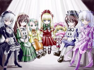 Rating: Safe Score: 0 Tags: 6+girls blonde_hair blue_dress blue_eyes bonnet boots bow brown_hair dress drill_hair frills green_eyes hairband hat heterochromia hina_ichigo image kanaria long_hair long_sleeves multiple multiple_girls pantyhose pink_bow shinku silver_hair sitting souseiseki suigintou suiseiseki tagme very_long_hair wings yellow_eyes User: admin