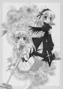 Rating: Safe Score: 0 Tags: 2girls :d apron blush bow doujinshi doujinshi_#35 dress flower frills greyscale image long_sleeves looking_at_viewer monochrome multiple multiple_girls open_mouth smile standing wings User: admin
