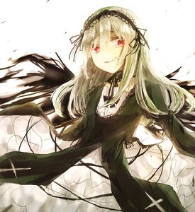 Rating: Safe Score: 0 Tags: 1girl black_dress black_ribbon black_wings detached_collar dress feathers frills hairband image lolita_hairband long_hair long_sleeves looking_at_viewer puffy_sleeves red_eyes ribbon silver_hair smile solo suigintou wings User: admin