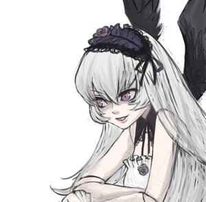 Rating: Safe Score: 0 Tags: 1girl bad_id bad_pixiv_id bare_shoulders black_wings doll_joints dress flower hairband image joints long_hair looking_at_viewer mksm pale_skin pink_eyes purple_eyes rose rozen_maiden silver_hair simple_background smile solo suigintou white_background white_hair wings User: admin