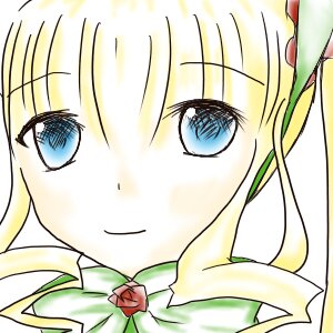 Rating: Safe Score: 0 Tags: 1girl blonde_hair blue_eyes close-up eyebrows_visible_through_hair face flower hair_flower image looking_at_viewer portrait red_flower red_rose rose shinku simple_background solo white_background User: admin