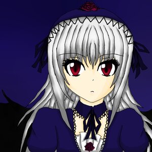 Rating: Safe Score: 0 Tags: 1girl black_wings detached_collar dress expressionless flower frills image juliet_sleeves long_hair long_sleeves looking_at_viewer puffy_sleeves red_eyes ribbon rose silver_hair simple_background solo suigintou upper_body wings User: admin