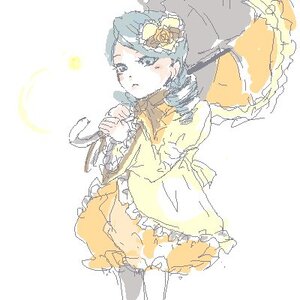 Rating: Safe Score: 0 Tags: 1girl blue_eyes blue_hair dress drill_hair flower frills hair_ornament image kanaria long_sleeves own_hands_together ribbon simple_background solo striped twin_drills white_background yellow_dress User: admin