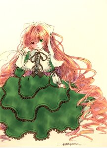 Rating: Safe Score: 0 Tags: 1girl dress drill_hair frills green_dress green_eyes heterochromia image long_hair long_sleeves looking_at_viewer pink_hair red_eyes ribbon simple_background solo suiseiseki very_long_hair User: admin