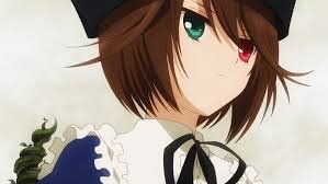 Rating: Safe Score: 0 Tags: 1girl bangs black_ribbon brown_hair closed_mouth frills green_eyes hat heterochromia image looking_at_viewer red_eyes ribbon short_hair simple_background solo souseiseki User: admin