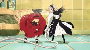 Rating: Safe Score: 0 Tags: 1girl dress image long_sleeves outdoors pair red_eyes shinku suigintou User: admin