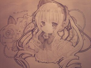 Rating: Safe Score: 0 Tags: 1girl auto_tagged bangs blush brown_background eyebrows_visible_through_hair flower hair_between_eyes image long_hair looking_at_viewer monochrome parted_lips photo rose shinku solo traditional_media upper_body very_long_hair User: admin