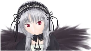 Rating: Safe Score: 0 Tags: 1girl bangs black_dress black_ribbon black_wings closed_mouth detached_collar dress flower frills hairband image long_hair long_sleeves looking_at_viewer red_eyes silver_hair simple_background solo suigintou upper_body white_background wings User: admin