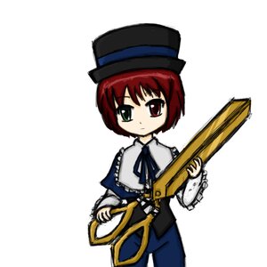 Rating: Safe Score: 0 Tags: 1girl blue_dress chibi frills hat heterochromia image instrument long_sleeves looking_at_viewer pants red_eyes ribbon short_hair simple_background solo souseiseki standing top_hat white_background User: admin