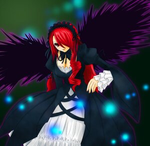 Rating: Safe Score: 0 Tags: 1girl black_dress black_wings breasts cleavage dress frills hair_over_one_eye hairband image kirijou_mitsuru large_breasts lolita_fashion long_hair long_sleeves mizuno_kakeru parody persona persona_3 red_eyes red_hair ribbon rozen_maiden solo suigintou tanaka_rie very_long_hair voice_actor_connection wings User: admin