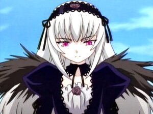 Rating: Safe Score: 0 Tags: 1girl black_dress black_wings detached_collar dress feathered_wings flower frills hairband image long_hair long_sleeves looking_at_viewer pink_eyes rose silver_hair sky solo suigintou upper_body wings User: admin