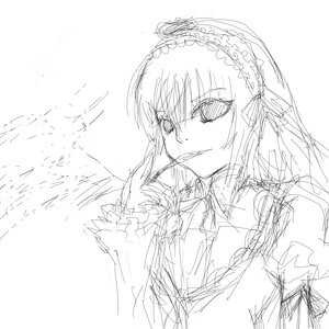 Rating: Safe Score: 0 Tags: 1girl flower greyscale hairband image long_hair looking_at_viewer monochrome rose simple_background sketch solo suigintou upper_body white_background User: admin